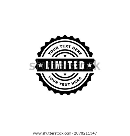 Limited stamp seal icon vector illustration