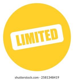 limited stamp sign symbol vector flat icon