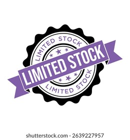 Limited Stock Letter Rubber Stamp Vector Design Template
