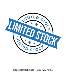 Limited Stock Letter Rubber Stamp Vector Design Template