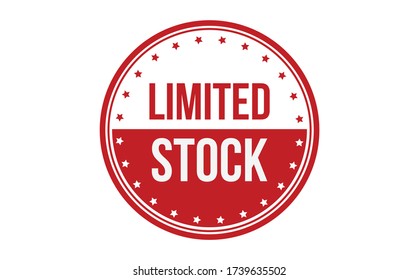 Limited Stock Rubber Stamp. Red Limited Stock Rubber Grunge Stamp Seal Vector Illustration - Vector