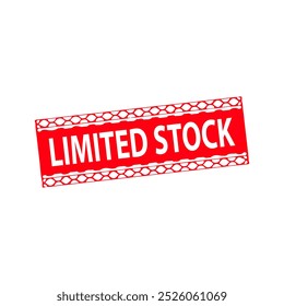 Diseño de Vector de sello de goma de stock limitado. Ilustración de sello de goma - Vector