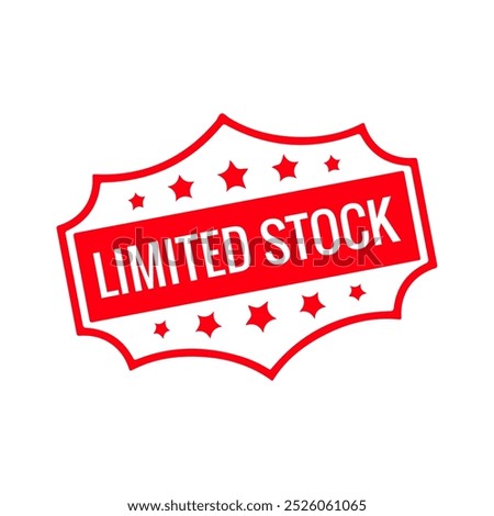 Limited Stock Rubber stamp vector design. Rubber Stamp Illustration - Vector