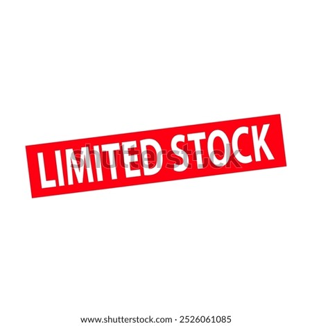 Limited Stock Rubber stamp vector design. Rubber Stamp Illustration - Vector