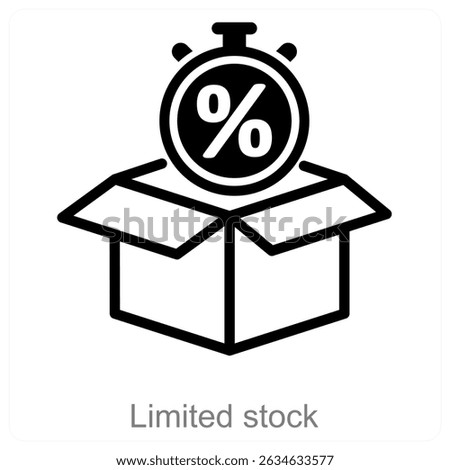 Limited stock vector icon concept design