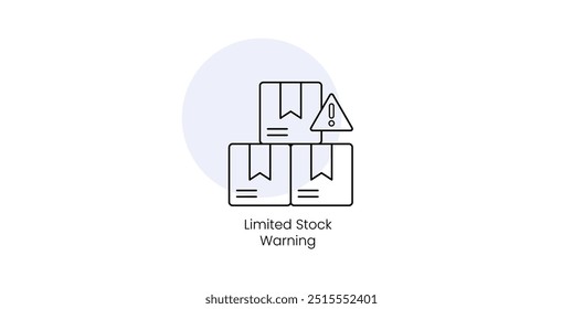 Limited Stock Warning Symbol for E-commerce - Vector Icon