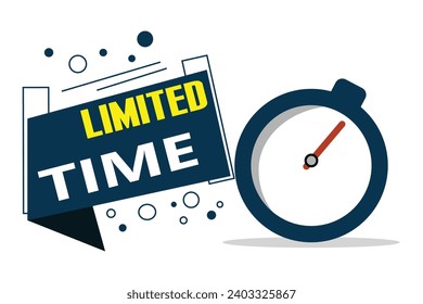 Limited time Concept with Alarm Clock Vector Illustrations