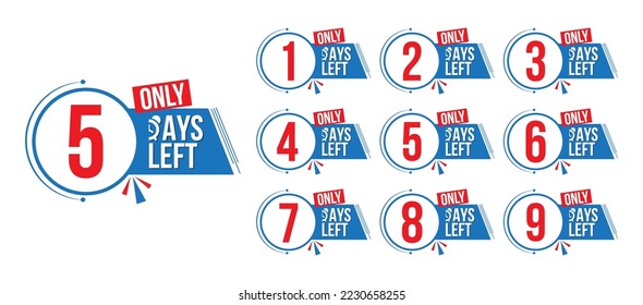 Limited Time Countdown - Only Few Days Left Vector Set