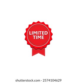 LIMITED TIME label, Banner tag, for advertising, promotion, retail, website, graphic design project, app design or online store. Vector design template.