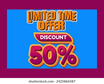 oferta por tiempo limitado de 50% de descuento