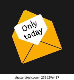 Limited time offer with an attention-grabbing yellow envelope urging immediate action