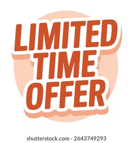 Limited time offer badge for marketing