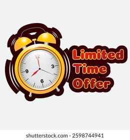 limited time offer banner design with yellow timer