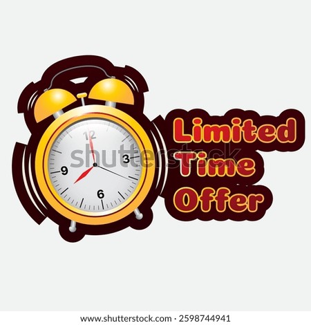 limited time offer banner design with yellow timer