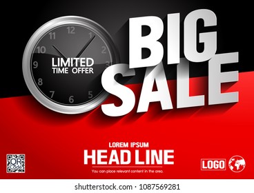 limited time offer, Big Sale concept, vector illustration, you can place relevant content on the area.