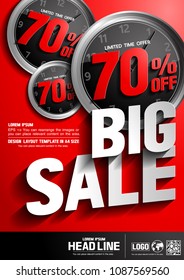 limited time offer, Big Sale concept, vector illustration, you can place relevant content on the area.
