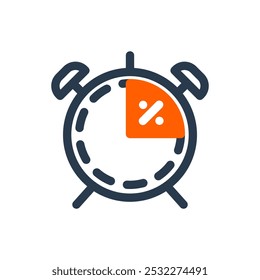 Zeitlich begrenztes Angebot für Black Friday Vector Icon