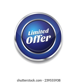 Limited Time Offer Blue Vector Icon Button