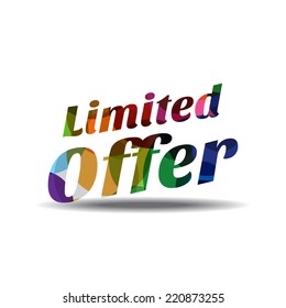 Limited Time Offer Colorful Vector Icon Design