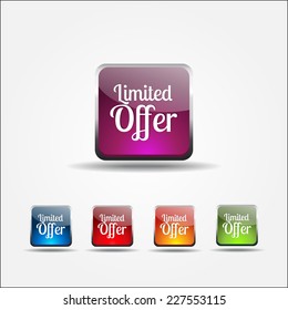 Limited Time Offer Colorful Vector Icon Design