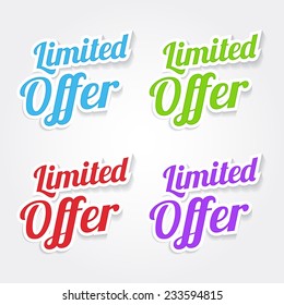 Limited Time Offer Colorful Vector Icon Design
