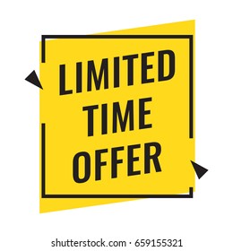 Limited time offer. Flat vector illustration on white background.