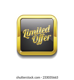 Limited Time Offer Gold Vector Icon Button