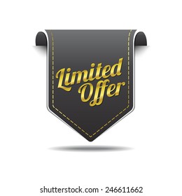 Limited Time Offer golden Vector Icon Design