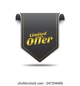 Limited Time Offer golden Vector Icon Design