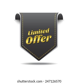 Limited Time Offer golden Vector Icon Design