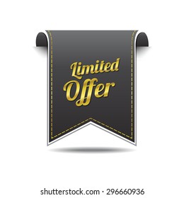 Limited Time Offer golden Vector Icon Design