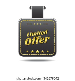 Limited Time Offer golden Vector Icon Design
