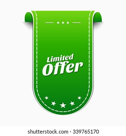 Limited Time Offer Green Vector Icon Design