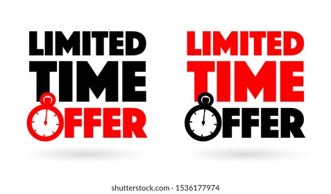 Limited time offer isolated on white