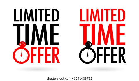 Limited time offer isolated on white