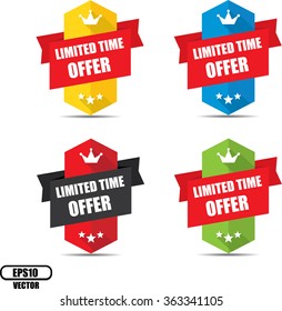 Limited time offer label and sign - Vector illustration