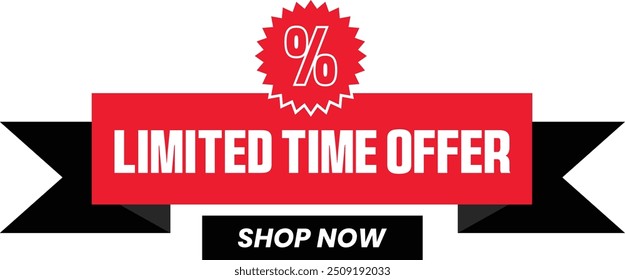 Limited Time Offer Promotional Ecommerce Offer Design Marketing Symbol