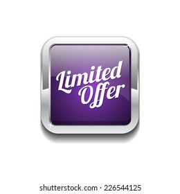 Limited Time Offer Purple Vector Icon Button