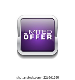 Limited Time Offer Purple Vector Icon Button