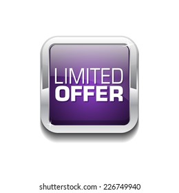 Limited Time Offer Purple Vector Icon Button