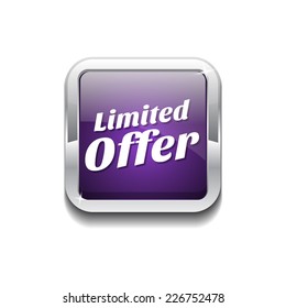 Limited Time Offer Purple Vector Icon Button