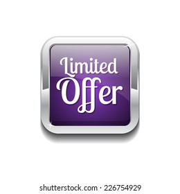 Limited Time Offer Purple Vector Icon Button