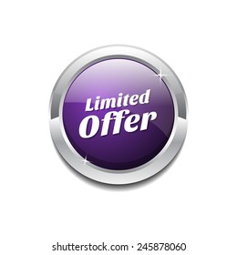 Limited Time Offer Purple Vector Icon Button