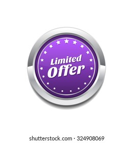 Limited Time Offer Purple Vector Icon Button