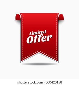 Limited Time Offer Red Vector Icon Design