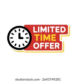 Limited time offer red and yellow badge