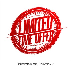 Zeitbegrenztes Angebot an Gummistempel-Aufdruck, Verkaufsbanner