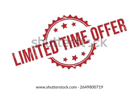 LIMITED TIME OFFER rubber stamp vector illustration on white background