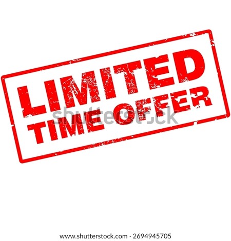 Limited time offer, rubber stamp vector