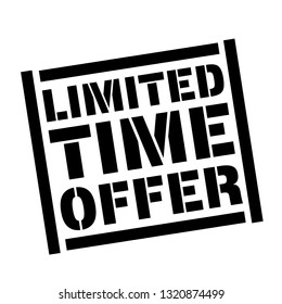 limited time offer stamp on white background. Sign, label, sticker.